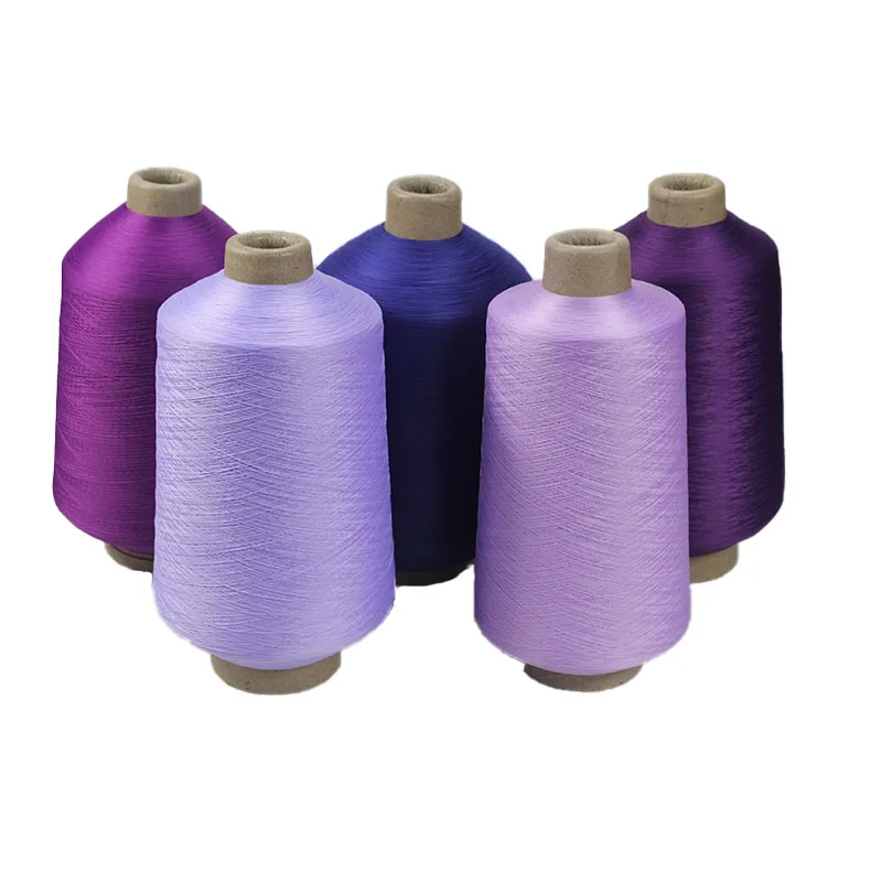 PA 6 Seamless 50D/24f Nylon 6 DTY Lace Fiber S Z Textured Twist Raw Filament Fancy Yarn for Sewing and Weaving