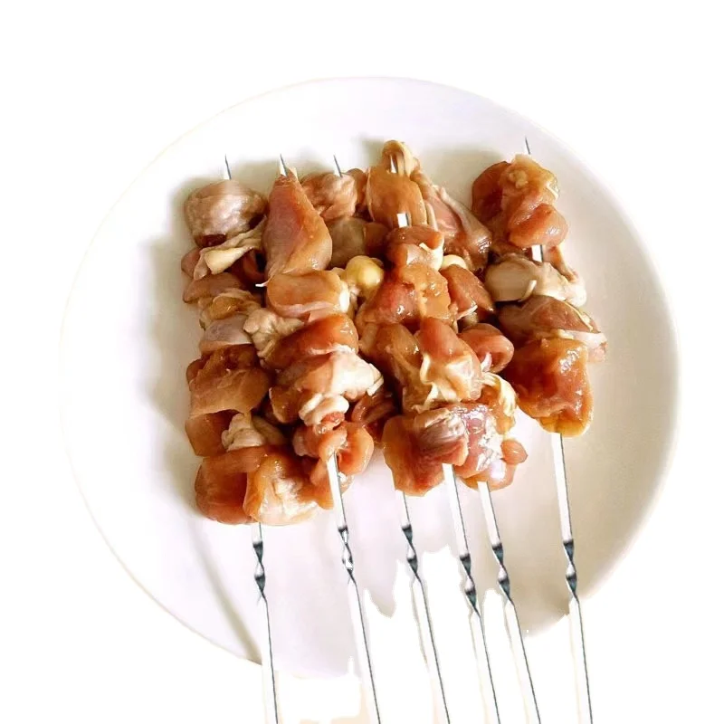 Stainless Steel Flat Pick 2.5-350mm Roast needle Disposable Skewer tool Outdoor Dining set Yaki fish clip