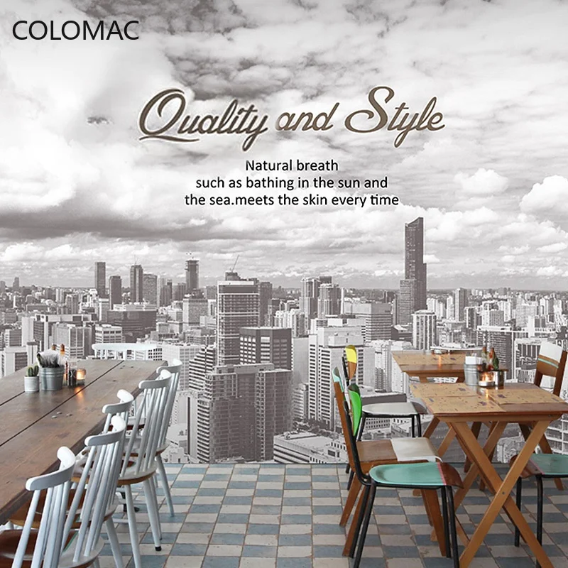 City Wallpapers Self-adhesive Living Room Wallpaper Night Club Wallpaper