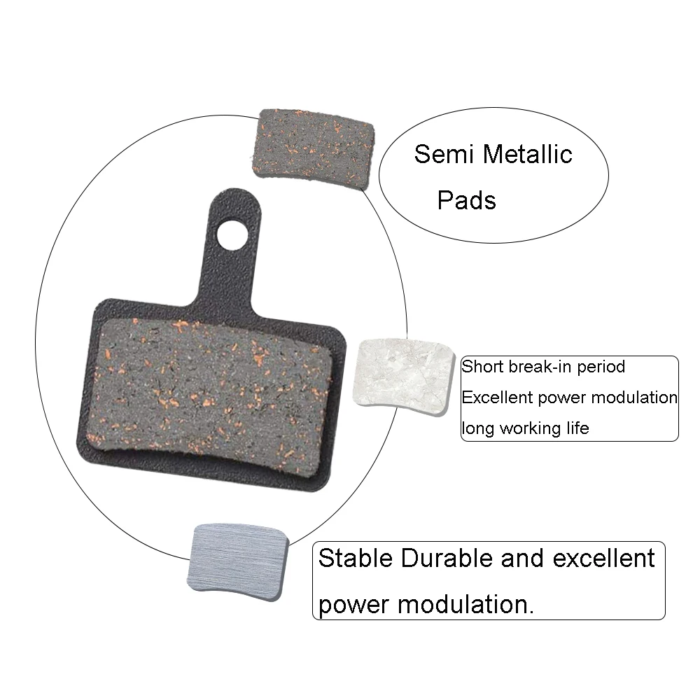 Wholesale Bicycle Resin Semi-Metallic Mtb Shimano Disc Brake Sintered Pads