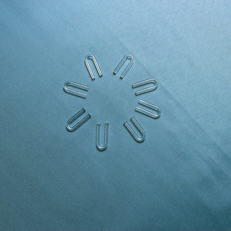 small U shape clear quartz glass tube