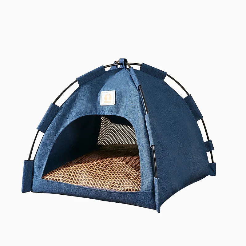 Hot Sale Canvas Material Yurt tent House Comfortable Durable Aesthetic Design Cat Dog Bed pop up  Pet Teepee Tent