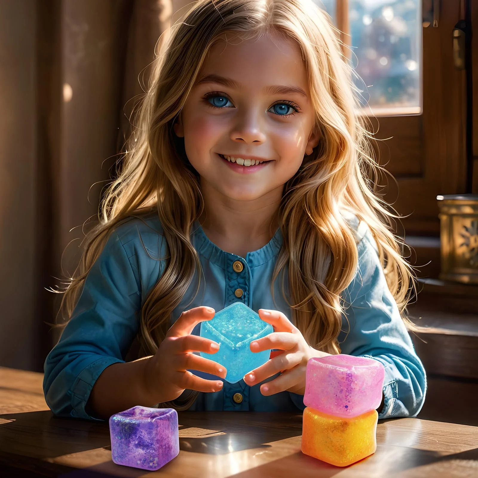 2024 Kids Gadget Glitter Fidget Cube Anti Stress Reducing Squishy Squeez Toy Colorful Sensory Nice Ice Ball for