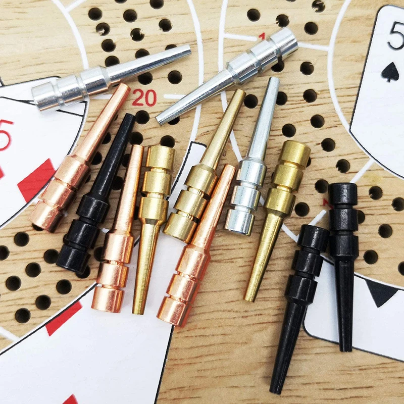 Cribbage Pegs 4 Colors Metal Cribbage Pegs for Cribbage Traditional Board Game 34mm Fit 1/8' hole