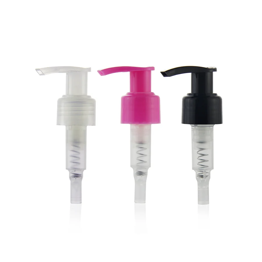 Metal 18mm fancy dispenser spring lotion cream pumps plastic bottle  screw pump ratchet with lock