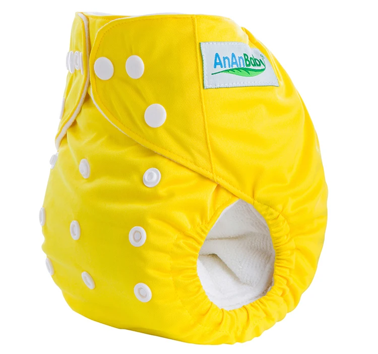 Solid Cloth Diaper One Size Fits All Washing Nappies Button Adjusted Diaper Factory Reusable Pocket Diaper