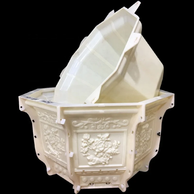 European Hexagonal Cement Flowerpot Mold Large Homemade Plastic Flowerpot Mold for Garden