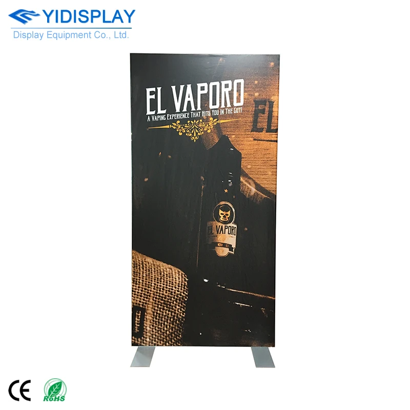 New advertising square aluminium frame custom uv fabric double sided portable display stand LED lightbox SEG light box