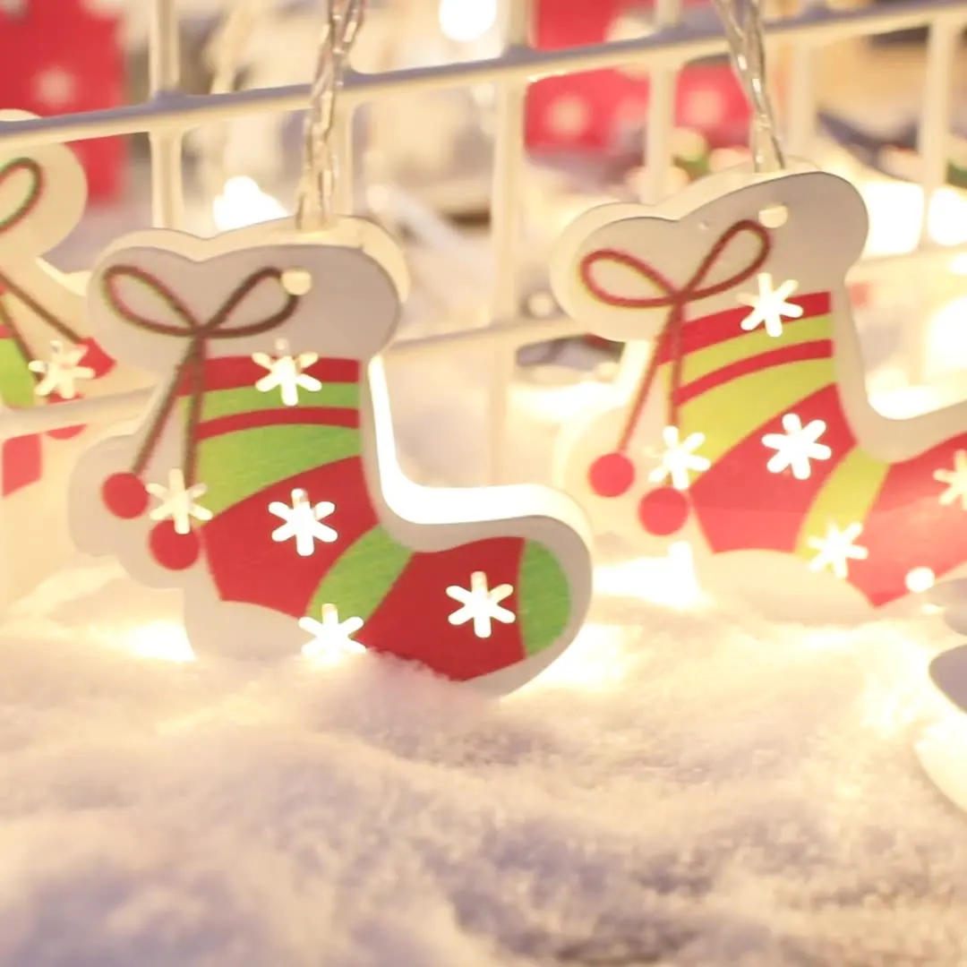 LED Battery operated Christmas tree string lights for Xmas holiday festival room outdoor decoration