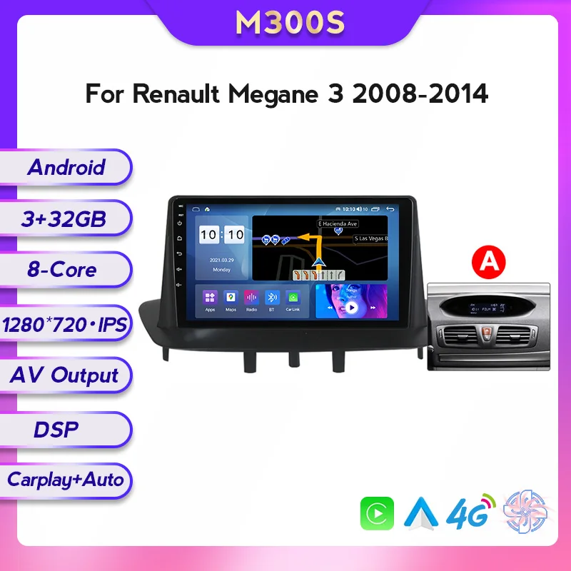  MEKEDE Android 11 8core IPS DSP автомобильный радиоприемник DVD для Renault Megane 3 2008-2014 4 + 64/6 128G GPS Видео Мультимедиа Carplay