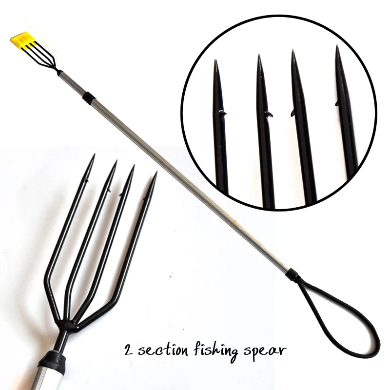 Cheap 3 forks and 4 forks fishing spear with Telescopic Aluminum/Stainless Steel Handle for fishing