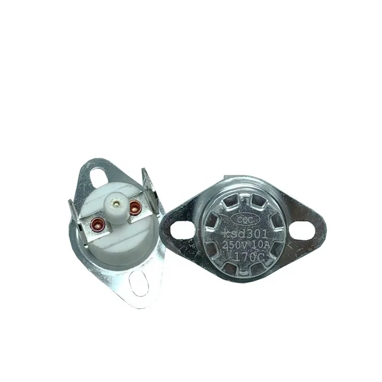 Ceramic manual reset thermostat KSD301 205c temperature overheat protector anti-dry burning temperature control switch