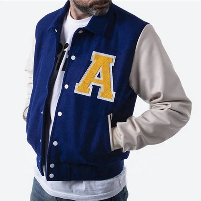 Casual style winter embroidery pattern custom bomber jackets for men