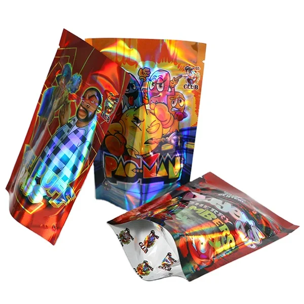 Stand up Packaging Pouch Bag Print Aluminum Foil Plastic 1g 3.5g 7g 14g 28g Smell Proof Zipper Mylar Resealable 1oz Food PE