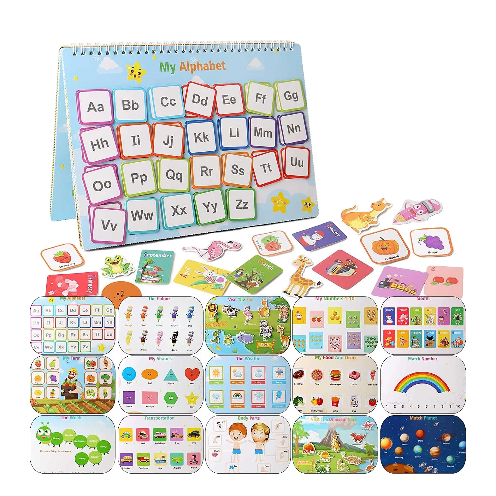 Amazon Busy Book for Kids Preschool Montessori Toys for Toddlers Autism Sensory Educational Toys for 1 2 3 Years Old