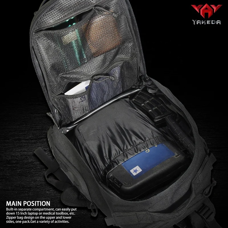 YAKEDA Travel Bags Outdoor Hiking Wholesale Black School Bags Molle Camo Hunting Laptop Backpacks Heavy Duty Tactical Backpacks