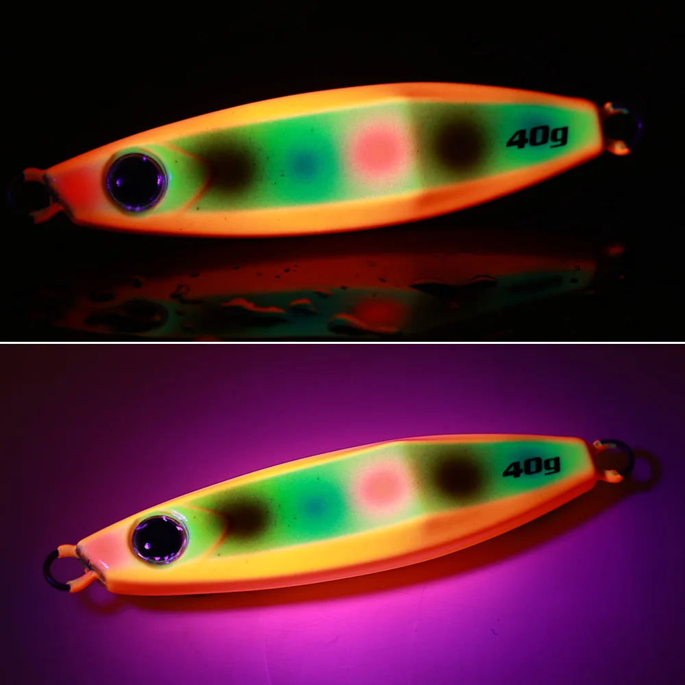Toplure металлическая рыболовная приманка для морской воды 40 г 60 80 100 джиг искусственные приманки светящиеся медленно замачивающиеся металлические медленные джиггинги