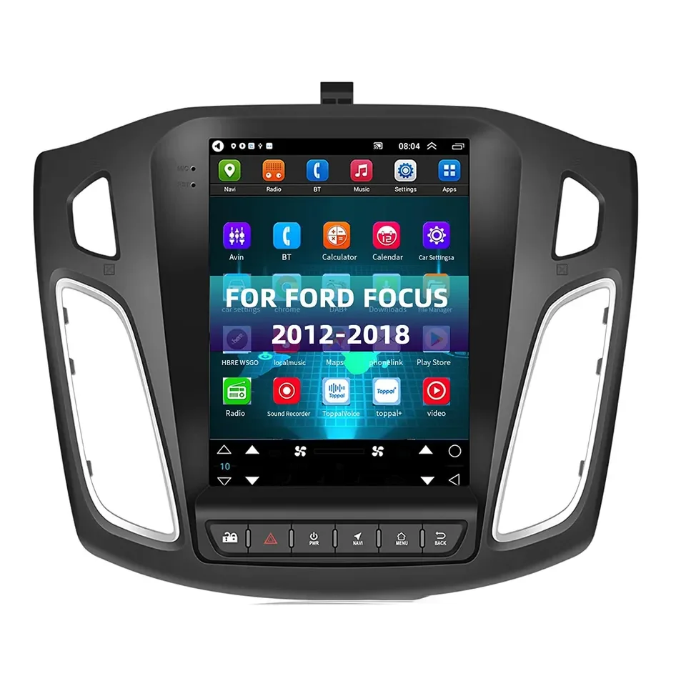 9.7 Inch Radio Frame For Ford Focus 2012-2018 Manual Ac Dash Installation Trim Kit Gps Navigation Frame Stereo Player Dvd Panel