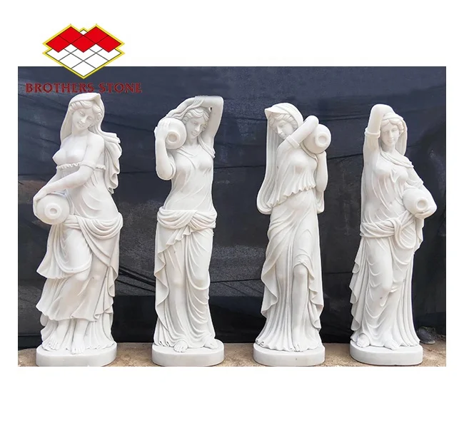 Western lady sculpture life size marble statues roman figure four season statue