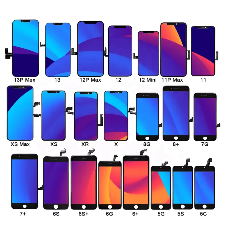 Оригинальный ЖК-экран с дигитайзером для iPhone 6 6S 7 8 Plus X 11 12 13 14 Pro mini