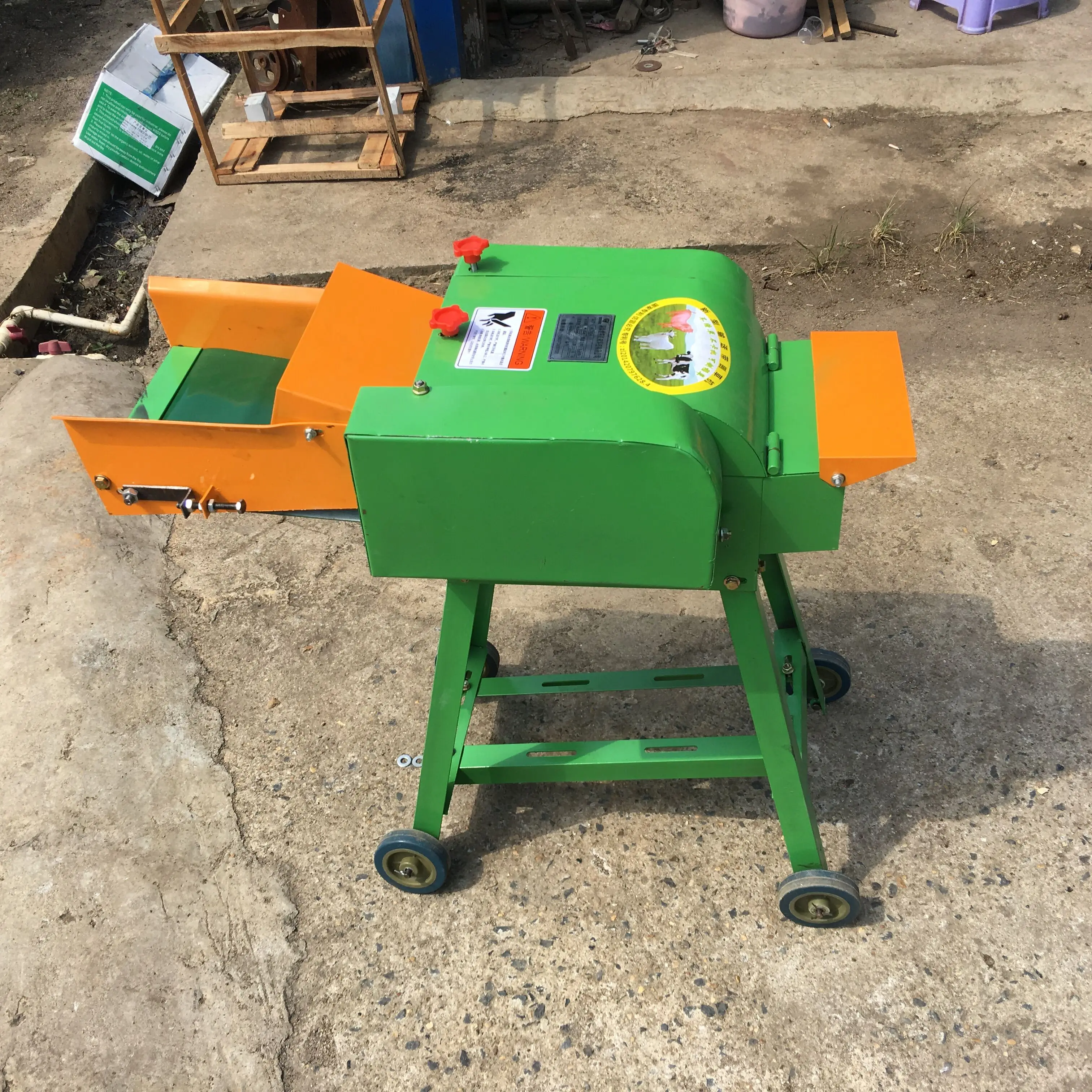 WEIYAN WY-9ZT-0.4 Fodder Forage Mini Chaff Cutter Poultry Animal Cattle Feed Making Silage Chopper With Conveyor Belt Design