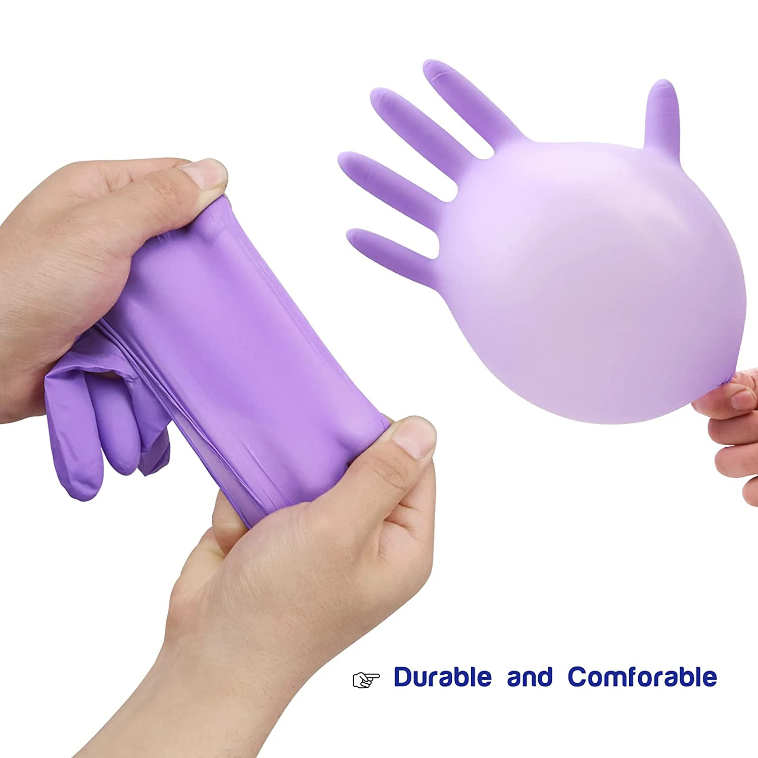 Wholesale Black Purple 4 5 6mil Disposable Mechanic Heavy Duty Powder Free Nitrile Rubber And Latex Sandy Safety Gloves