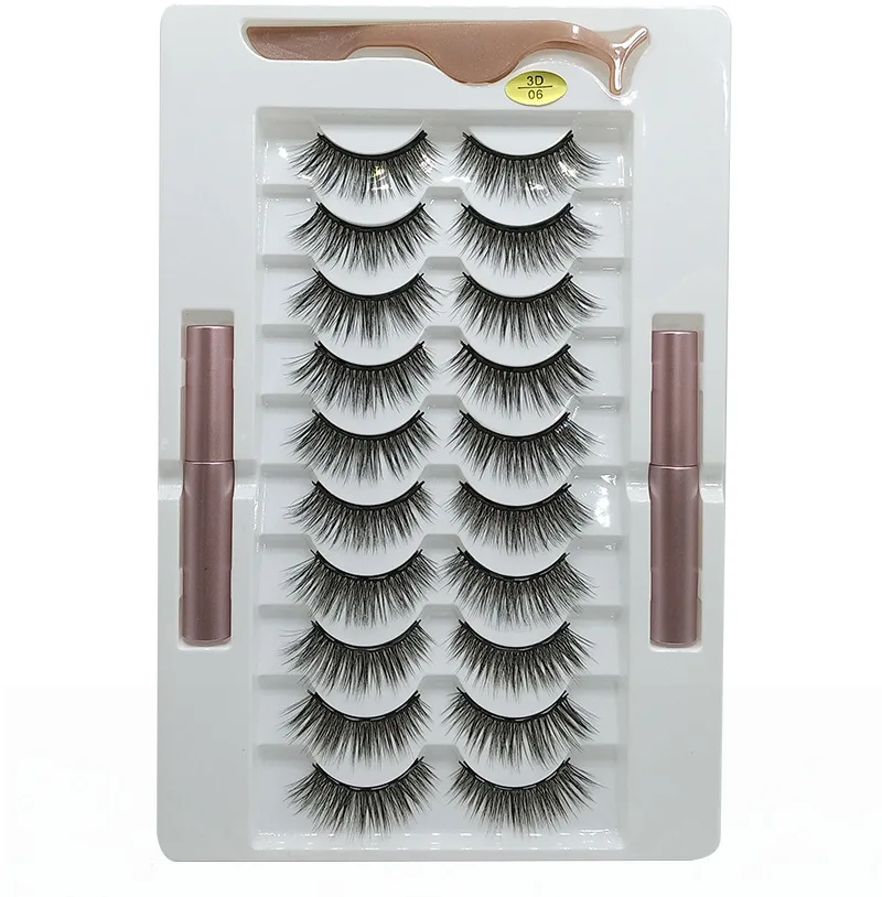 Newes 5 Magnetic eyelashes and magnetic eyeliner kit with 10 pairs magnetic eyelashes