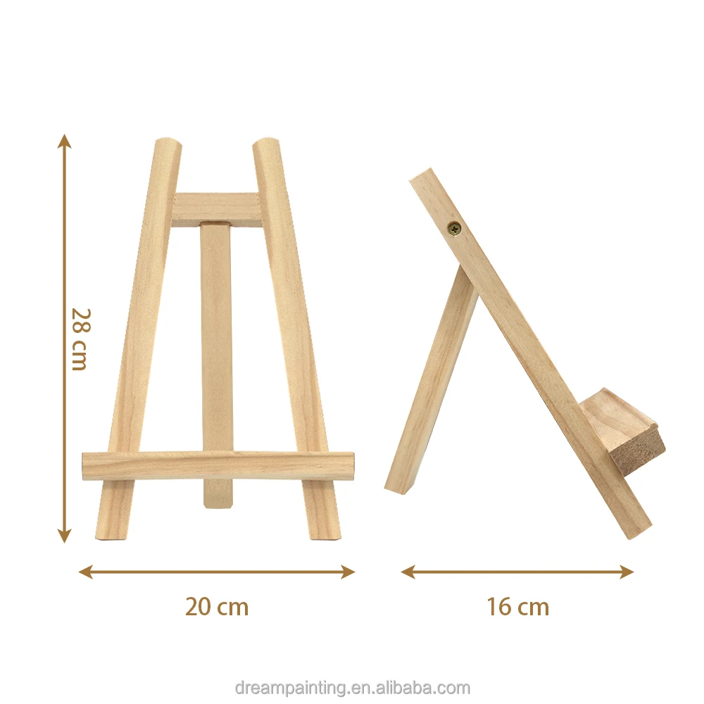 Desktop Easel 20*28cm Pine Wood Triangular Easels Art painting Photo Display Stand