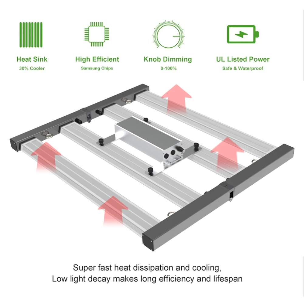 CrxSunny G2500 240W Horticulture Greenhouse Dimmable Full Spectrum Samsung LM281B LM301H Indoor Led Plant Grow Lamp Light Bar