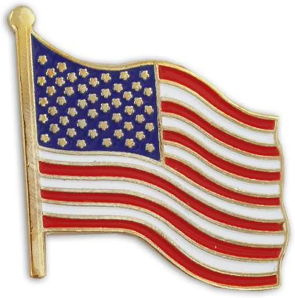 Быстрая доставка американский флаг США Цельный металлический лацкан изысканный золотой тонированный значок на
