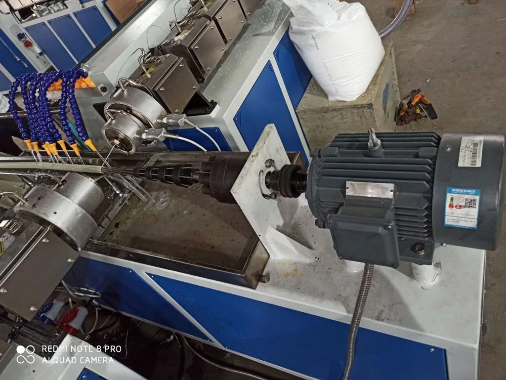 PVC Spiral plastic pipe extrusion making machine