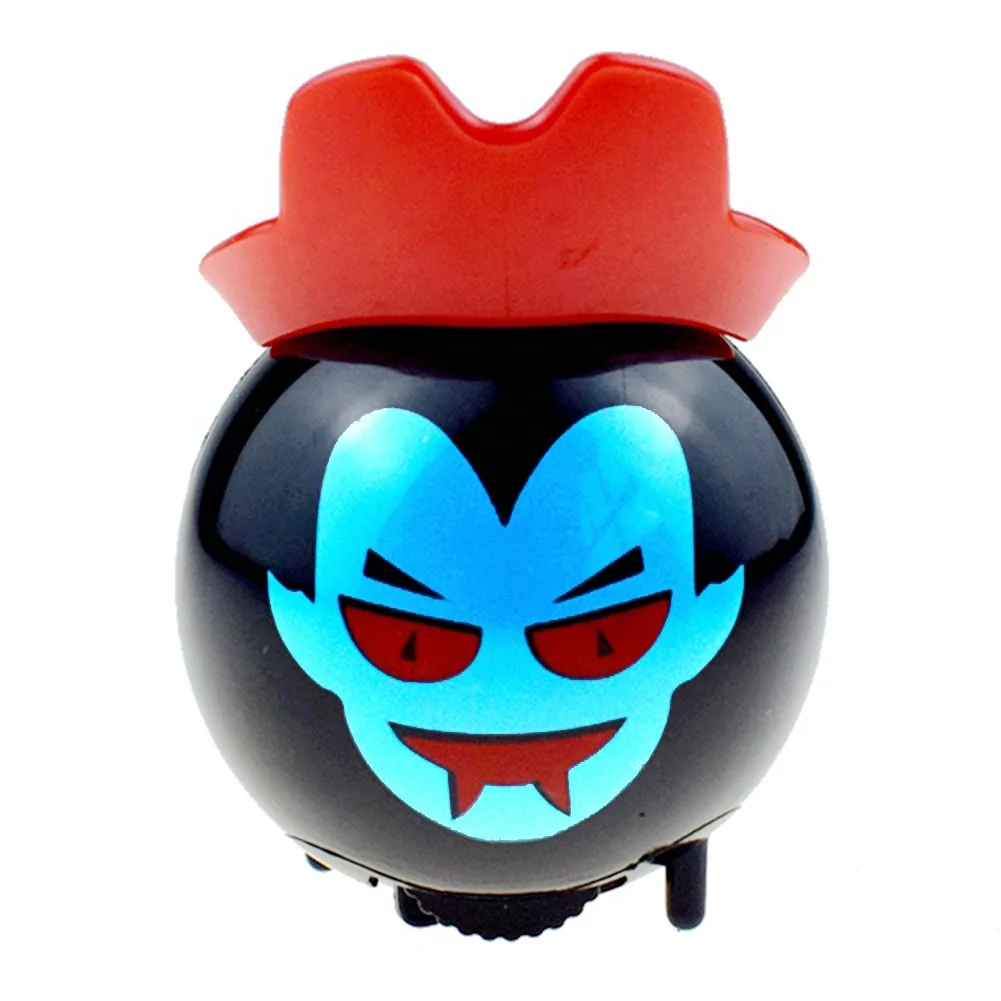 Halloween Wind Up Toy 4 Inch Capsule Toys Promotional Gifts Jumping Ghost Pumpkin Eyes Skull Horrible Wind Up Toys For Kids
