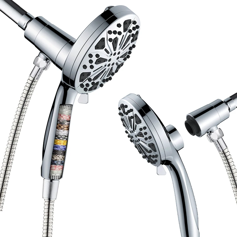 CUPC OEM ODM Luxury Chrome Magnetic Holder  Shower Head Combo Set