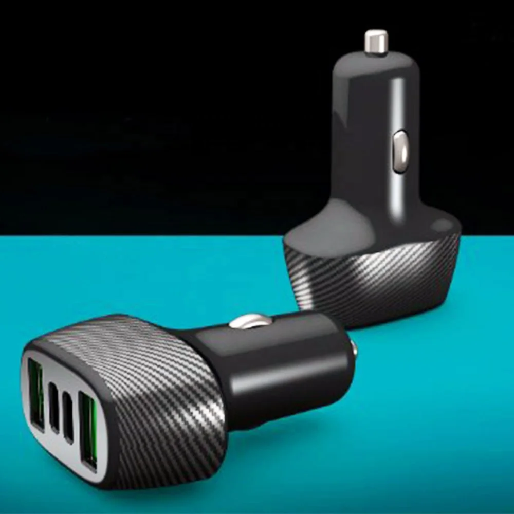  2021 горячая Распродажа автомобильное зарядное устройство с двойным Qc Usb Автомобильное 4 портами в автомобильные аксессуары для мобильных
