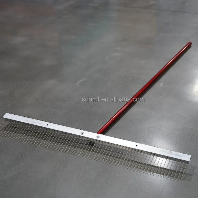 concrete cement pavement road metal broom finishing broom finishing touch flat tine