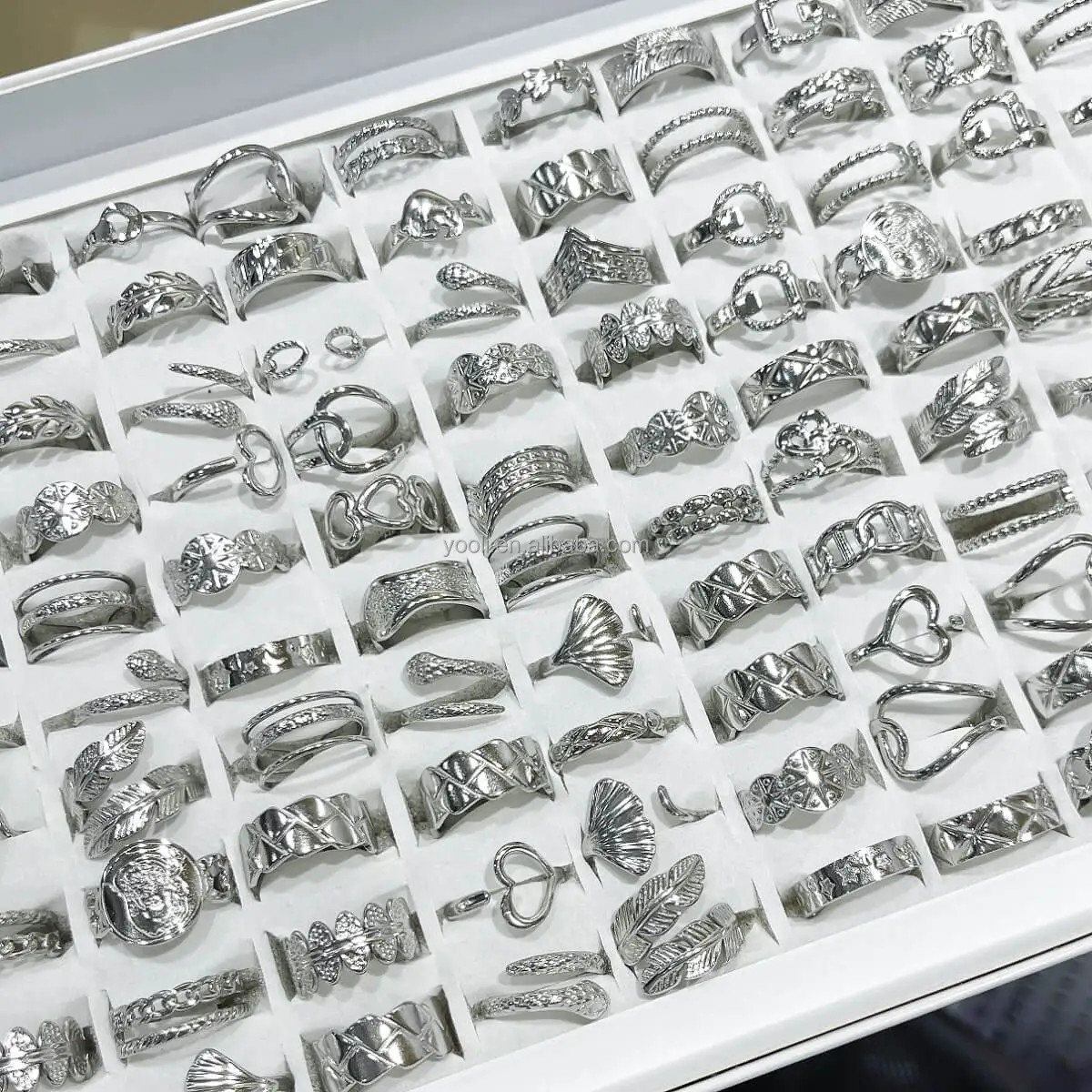 Mixed Women Finger Adjustable Rings Set Wholesale Cheap Wedding Engagement Jewelry Bulk Women Stainless Steel Ring