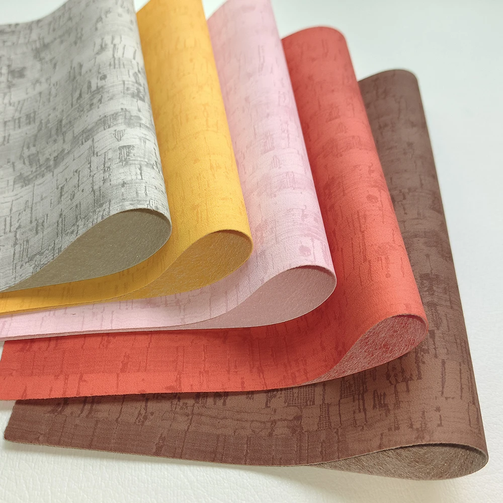 Trade Assutance Portugal Natural PVC Cork Fabric Leather Eco-friendly High Quality Sofa Bag Chair Dress Garment Decorative Car