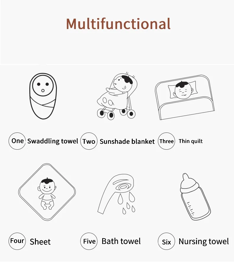 Waffle griddle Baby Swaddle Blanket 100% Muslin Cotton Stocks Solid Colour baby muslin swaddle blanket with various patterns TKA