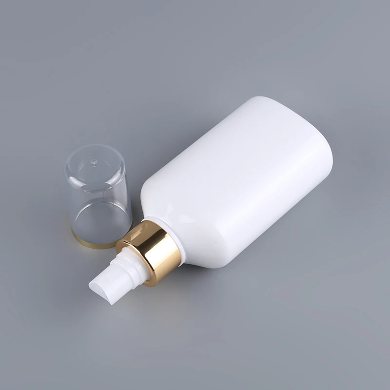 Customized pump cosmetic lotion vacuum cream bottle with cap