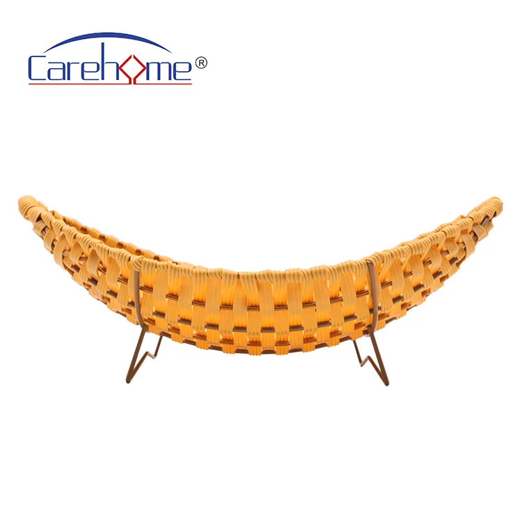 Carehome Bamboo Bread Basket Handmade Weaving 3 Tiered Moon Shape Washable Fruit Vegetables Display Storage Basket