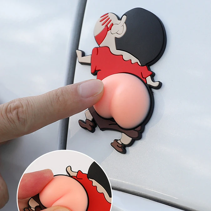 Car Door Handle Sticker Cartoon Anti-Scratches Protective Protection Car Phone Handle Protector Wall 3d Silicone Sticker
