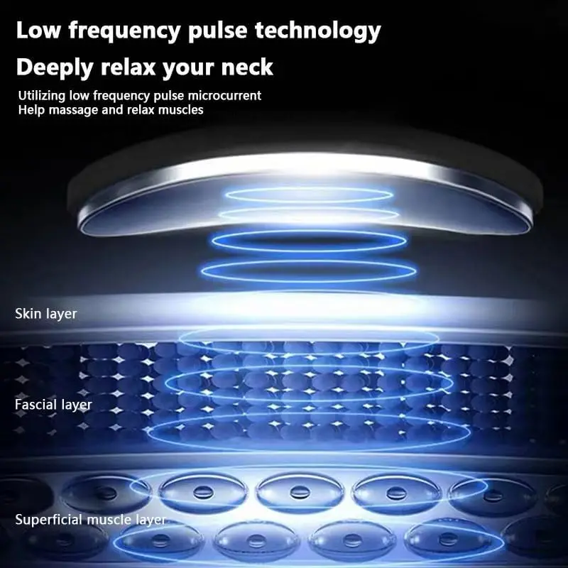 Professional Wireless Smart Portable Pulse Neck Shoulder Massager with Heat Relax Neck Massager