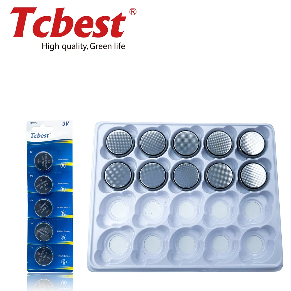 CR2477 Limno2 Battery 3.0 V 600 mAh Button Cell Batteries