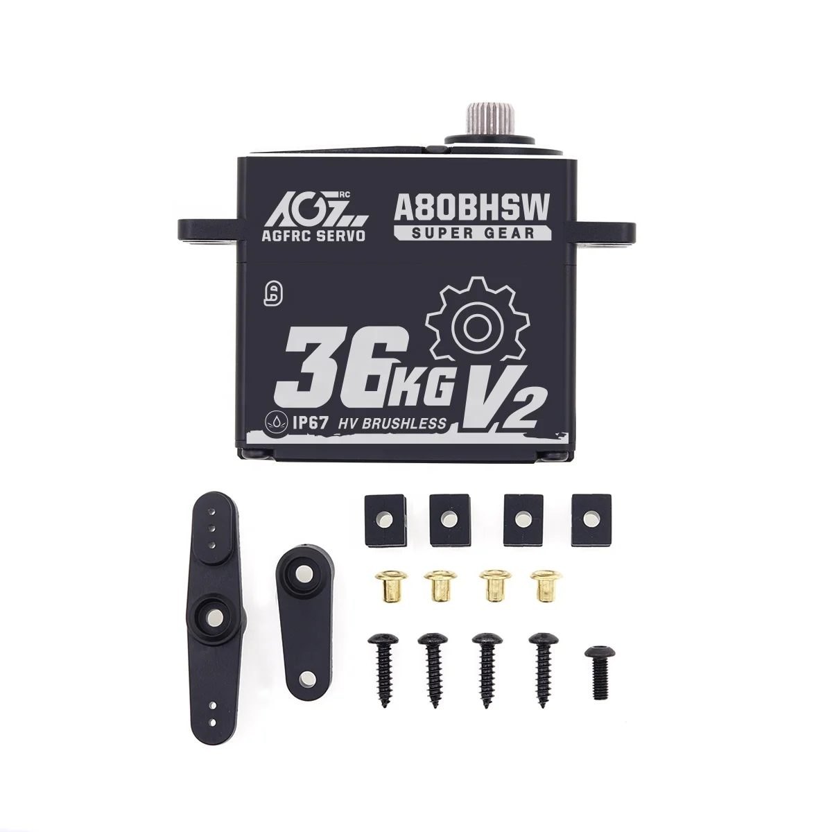 AGFRC A80BHSW V2 36 кг высокий крутящий момент 0 071 S высокая скорость BLS водонепроницаемый металлический механизм цифровой сервопривод для 1/10 весов RC автомобилей/самолетов робот