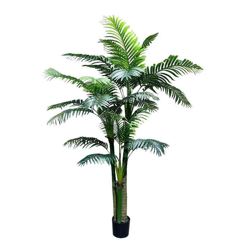 Wholesale cheap coconut potted tree artificial tree plants faux plastic palm tree for Wedding Garden Indoor Outdoor Decoration