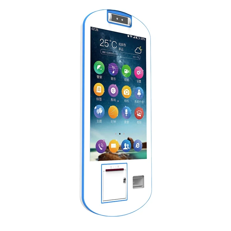 15.6  inch single touch screen WIFI\WLA all one android  smart Wall mounted self-service cash register