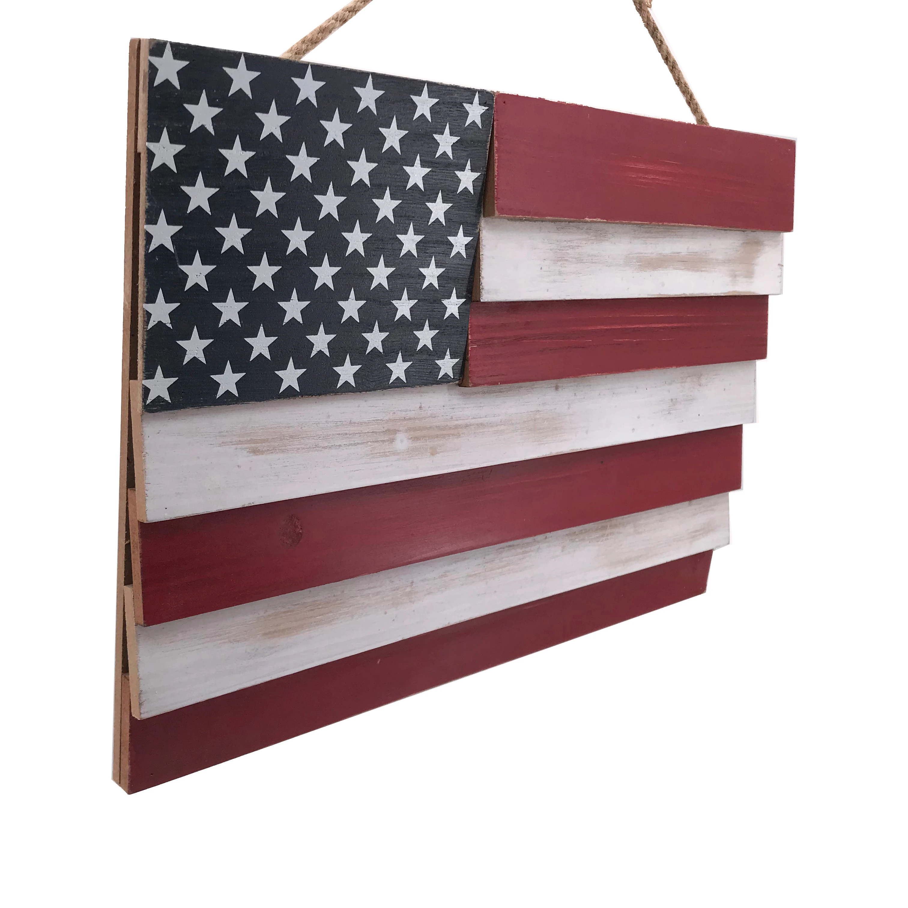 
Custom vintage rustic wooden Sign Wall Hanging American Flag Design Home Decoration 