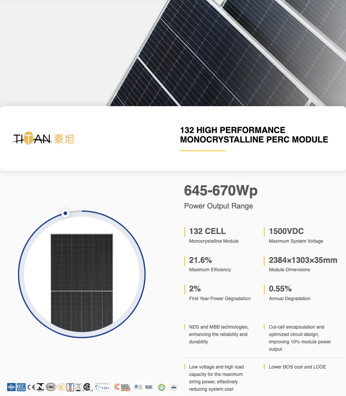 Risen Solar Panel Half Cut Mono Perc Solar Module 600W 700W 800W Solar Panels Manufacturer Pv Panels