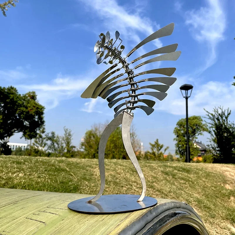 Unique and Magical Paper Man Metal Windmill Garden Windmill Metal