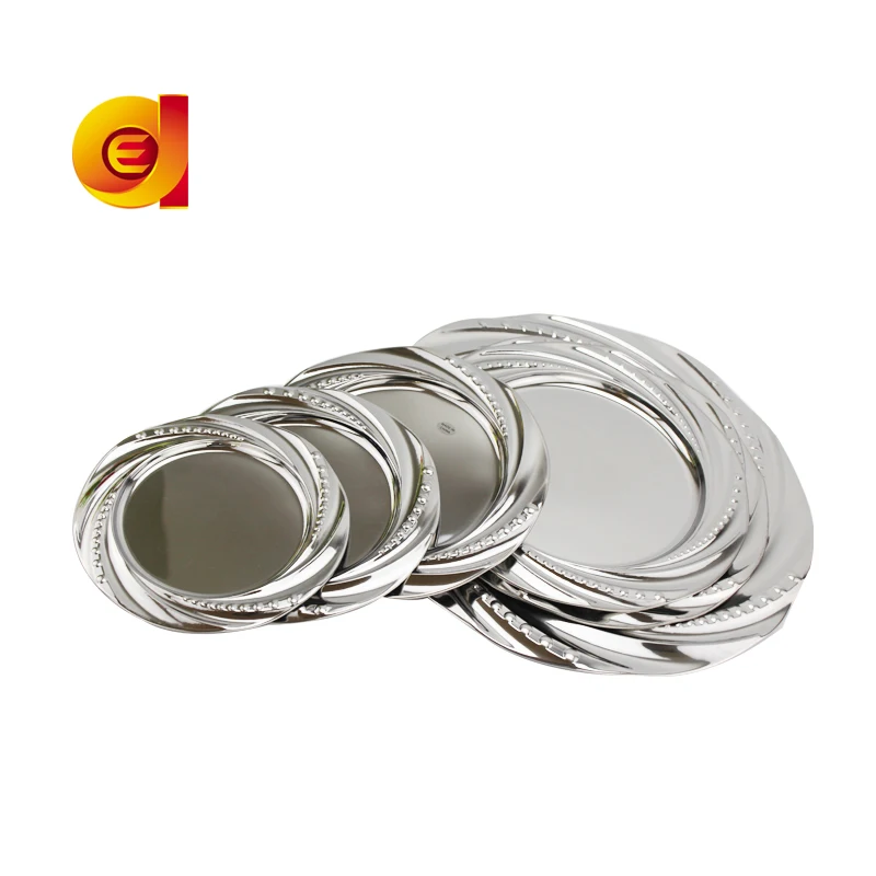 
Stainless steel 410 jade leaf pearl decoration plate/tray/dish 